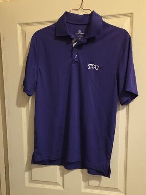 Purple TCU Embroidered Polo